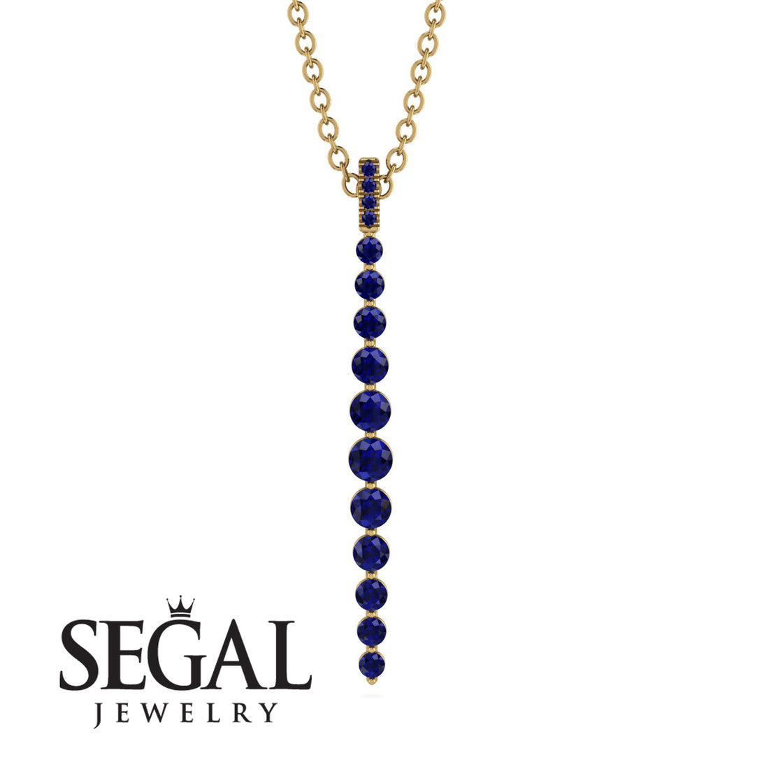 Tie Necklace Row Sapphire - Paris No. 13