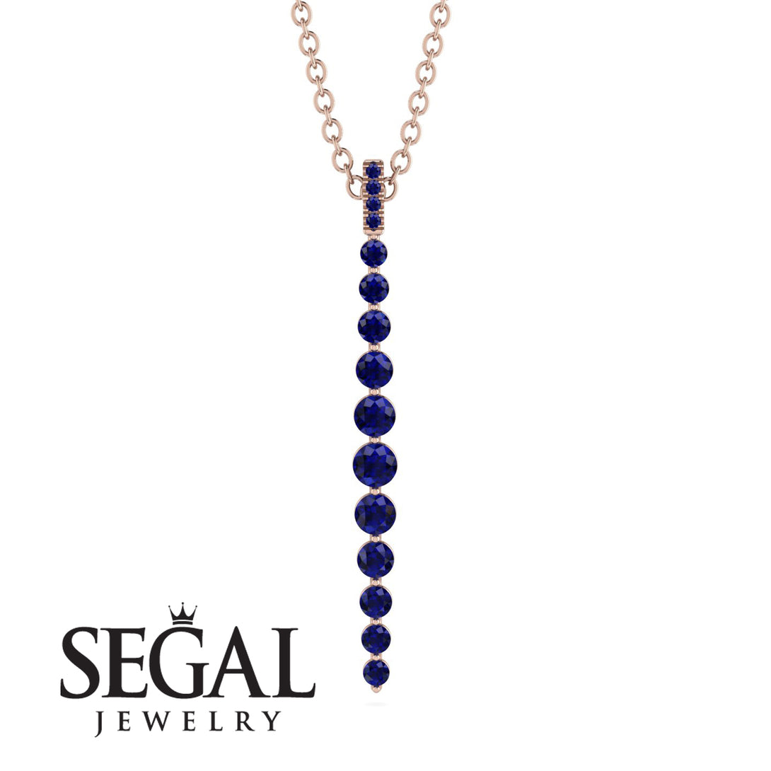 Tie Necklace Row Sapphire - Paris No. 14