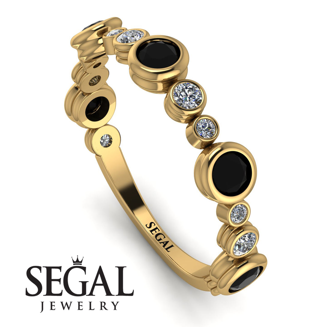 Bezel Black Diamond Eternity Band - Valeria No. 7