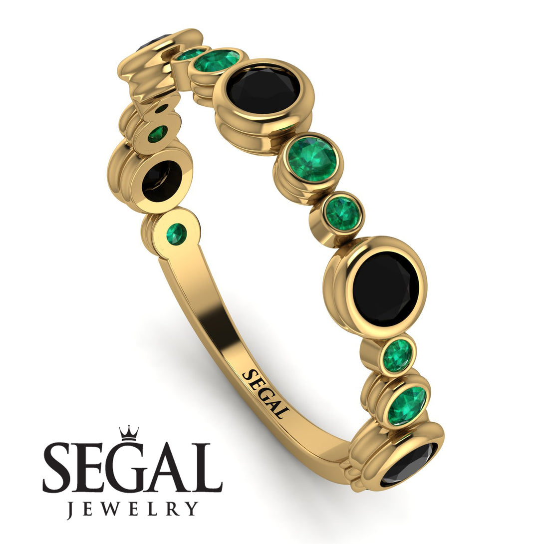Bezel Black Diamond Eternity Band - Valeria No. 22