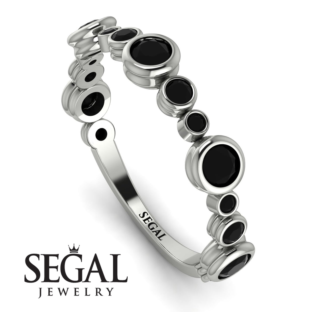 Bezel Black Diamond Eternity Band - Valeria No. 39