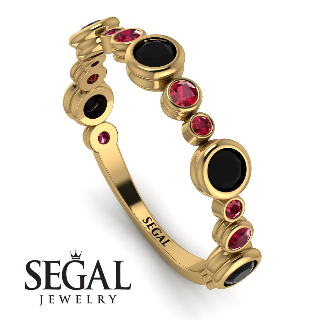 Bezel Black Diamond Eternity Band - Valeria No. 52