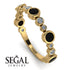 Bezel Black Diamond Eternity Band - Valeria No. 7