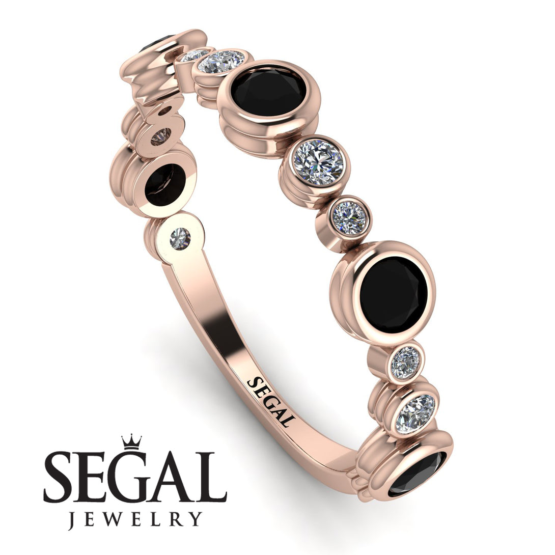 Bezel Black Diamond Eternity Band - Valeria No. 8