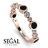 Bezel Black Diamond Eternity Band - Valeria No. 8