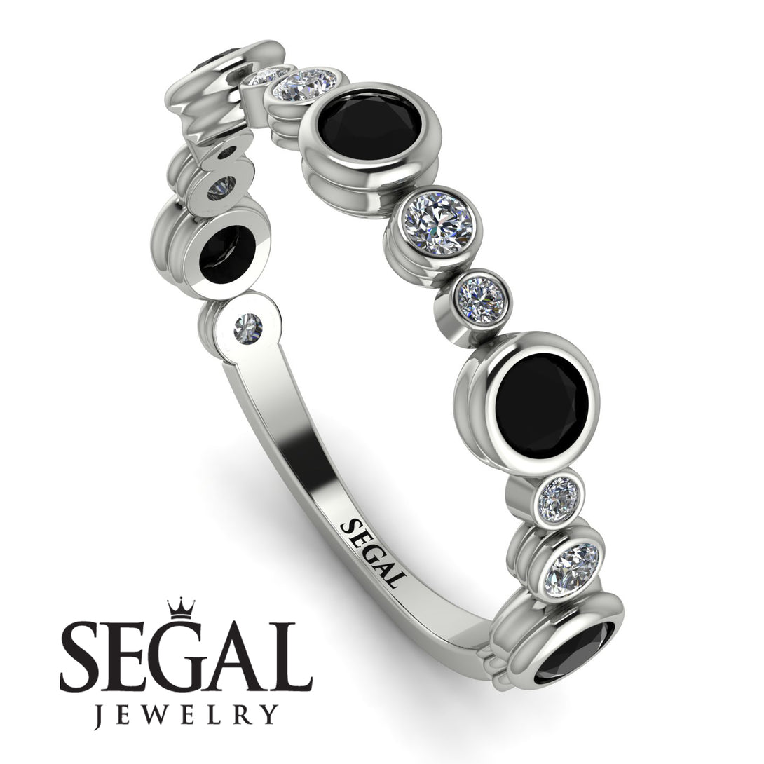 Bezel Black Diamond Eternity Band - Valeria No. 9