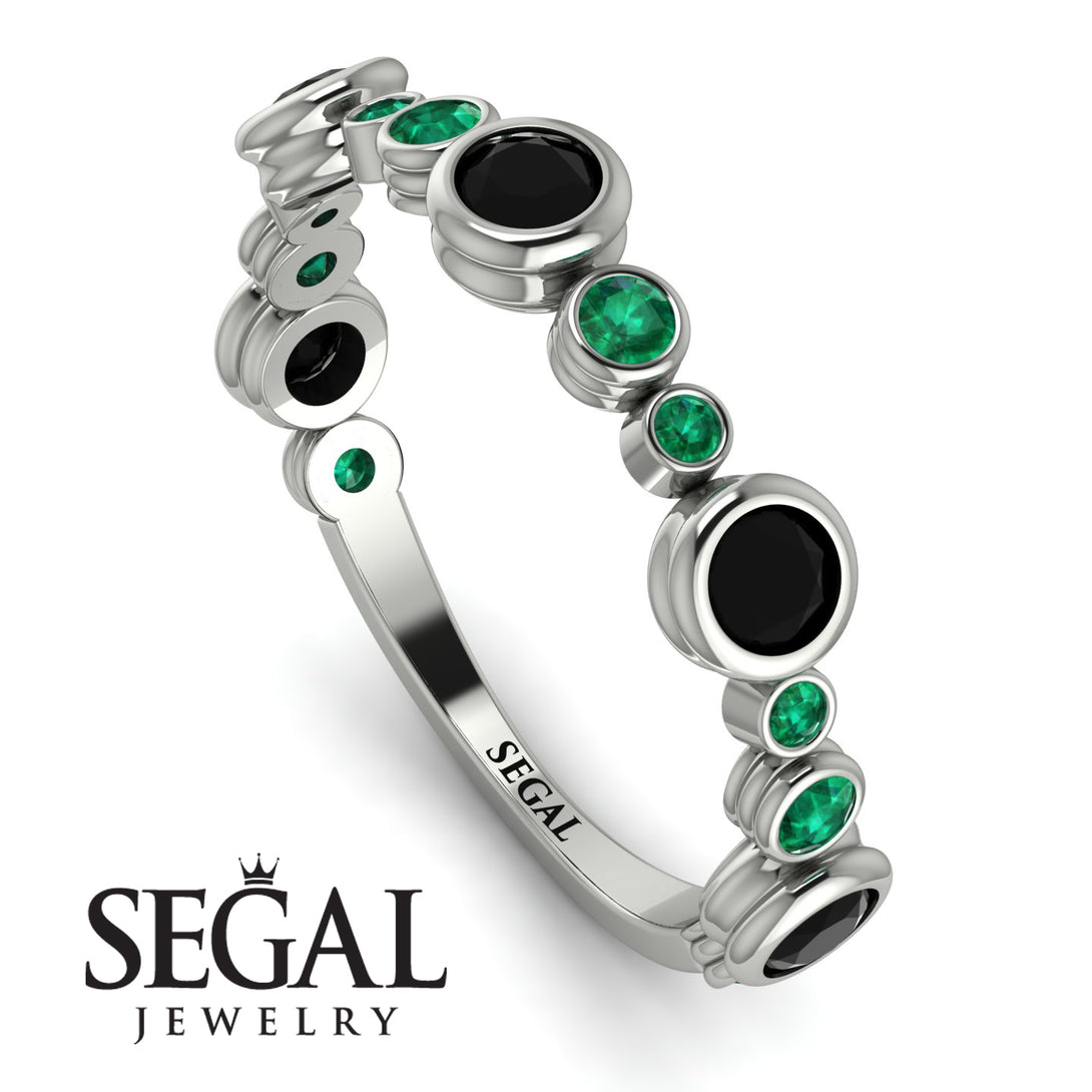 Bezel Black Diamond Eternity Band - Valeria No. 24