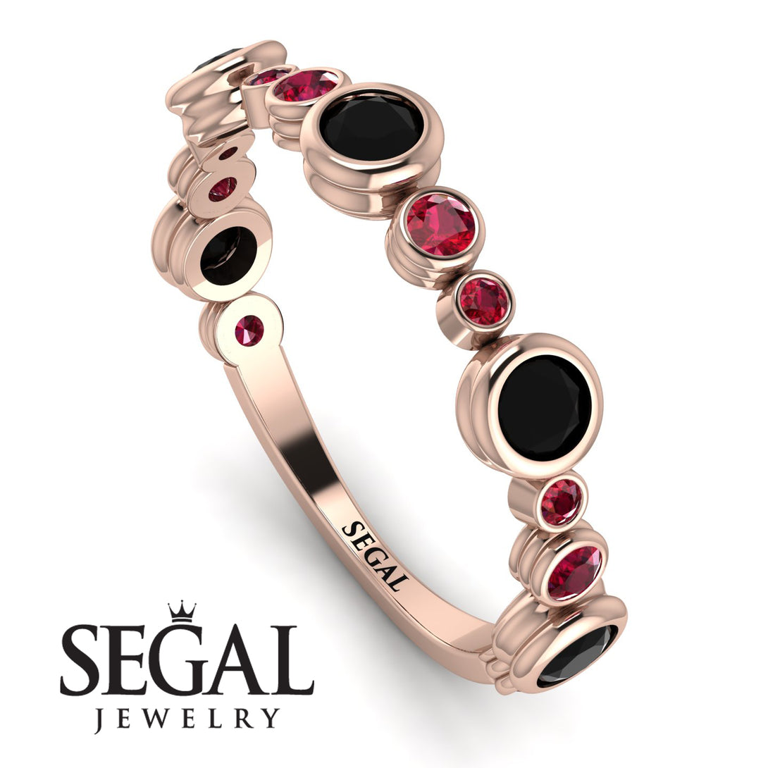 Bezel Black Diamond Eternity Band - Valeria No. 53