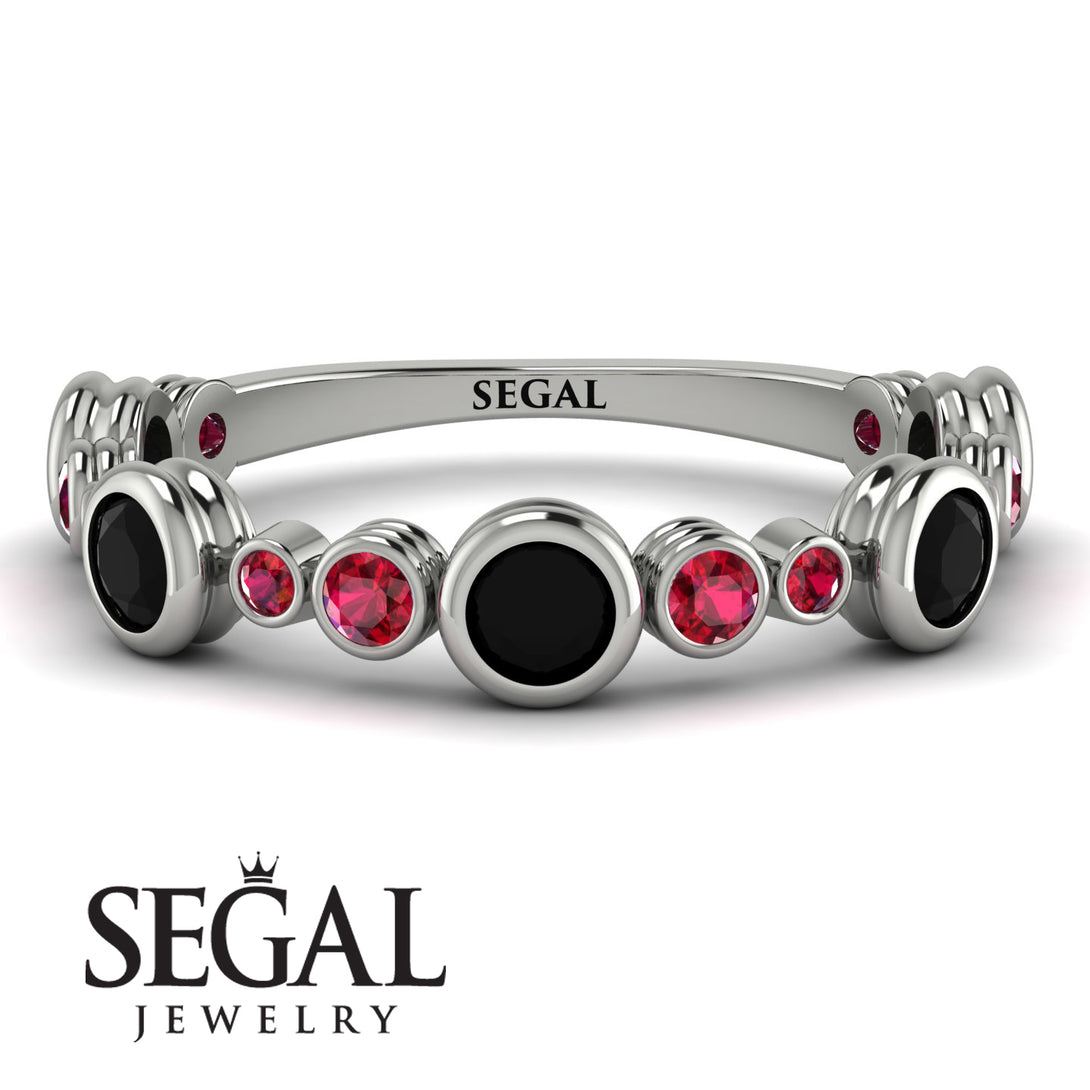 Bezel Black Diamond Eternity Band - Valeria No. 54