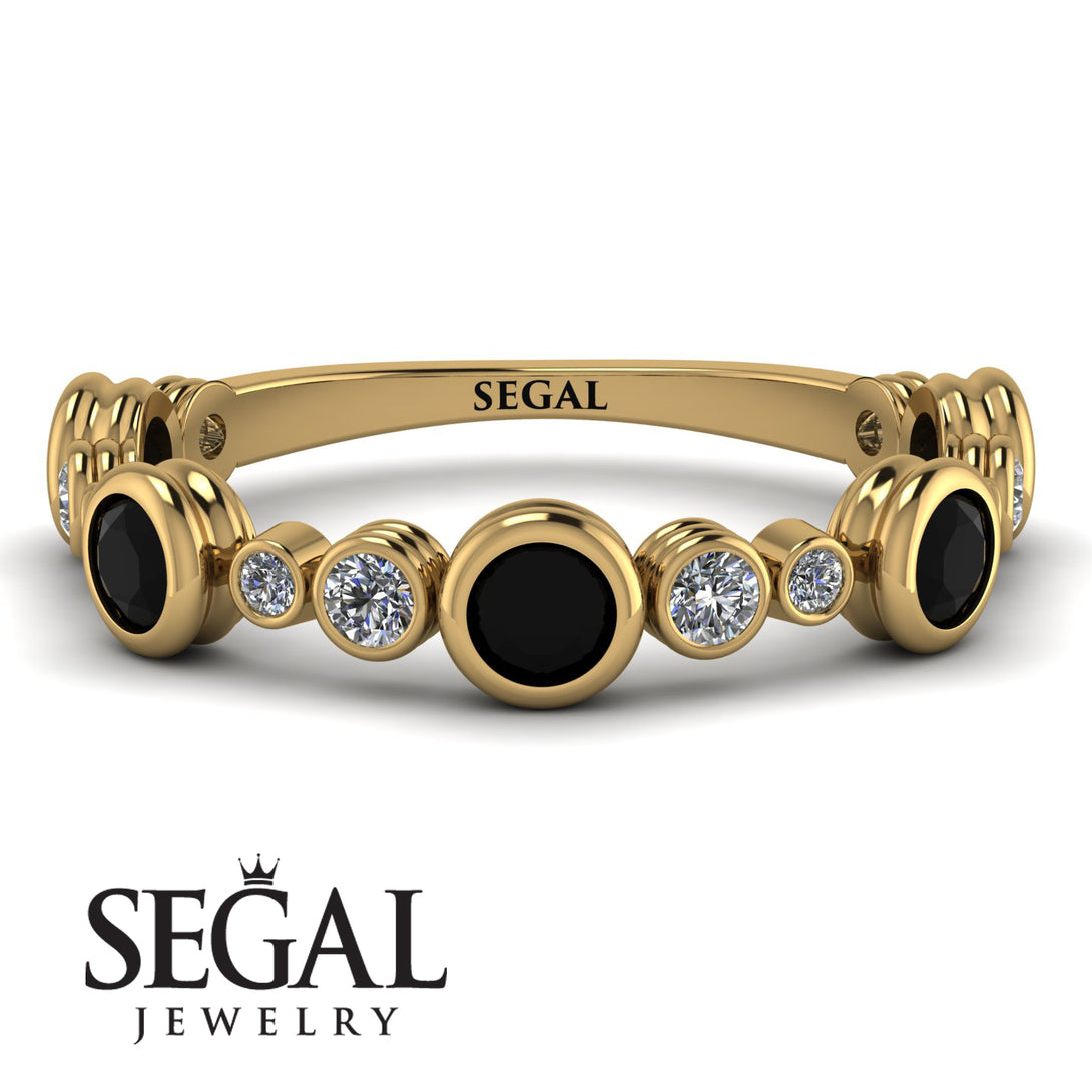 Bezel Black Diamond Eternity Band - Valeria No. 7