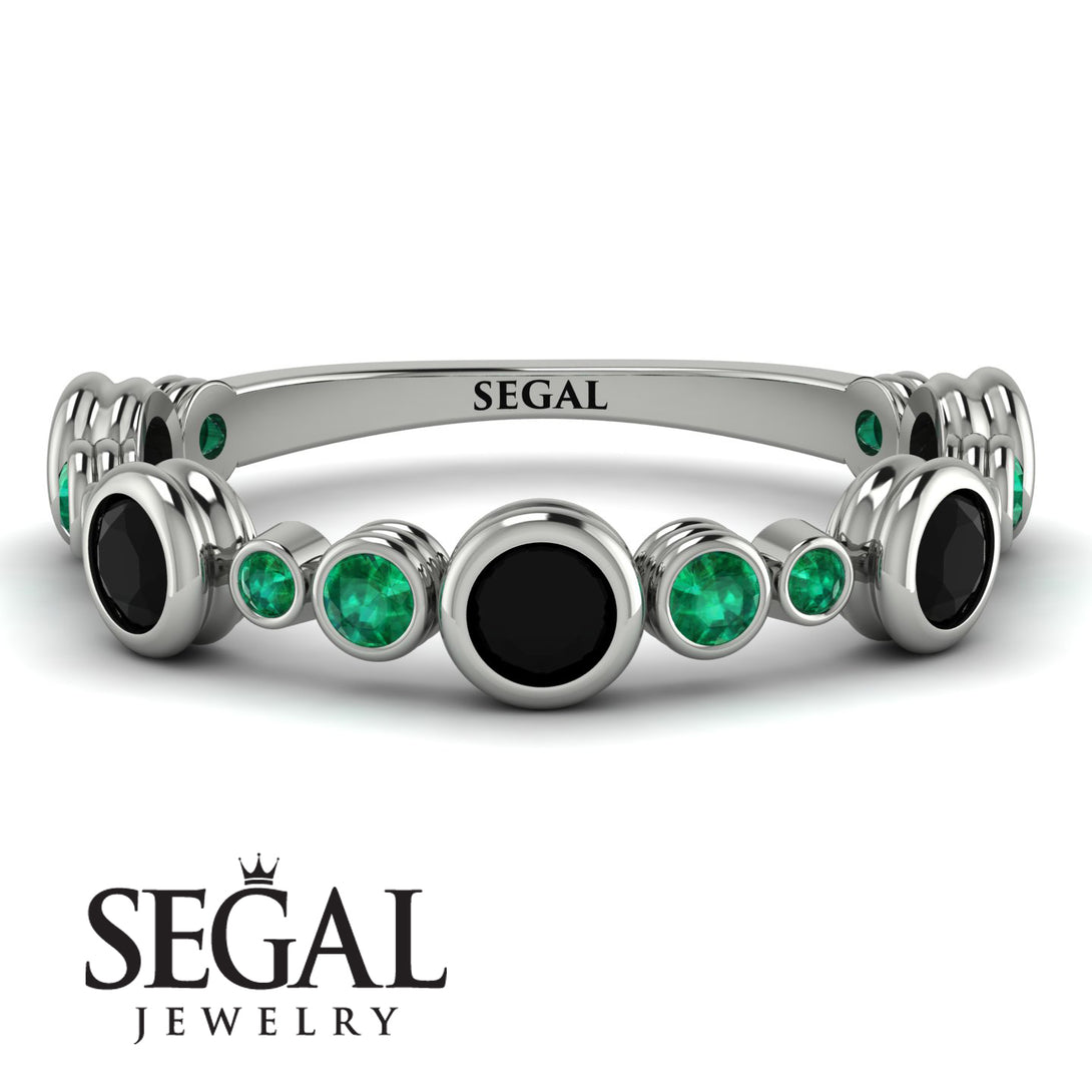 Bezel Black Diamond Eternity Band - Valeria No. 24