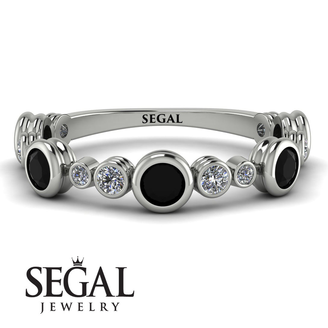 Bezel Black Diamond Eternity Band - Valeria No. 9