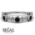 Bezel Black Diamond Eternity Band - Valeria No. 9