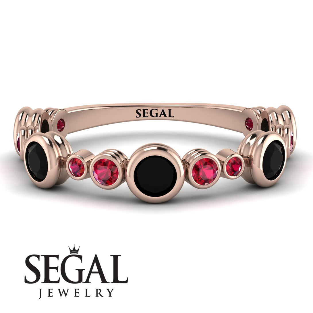 Bezel Black Diamond Eternity Band - Valeria No. 53