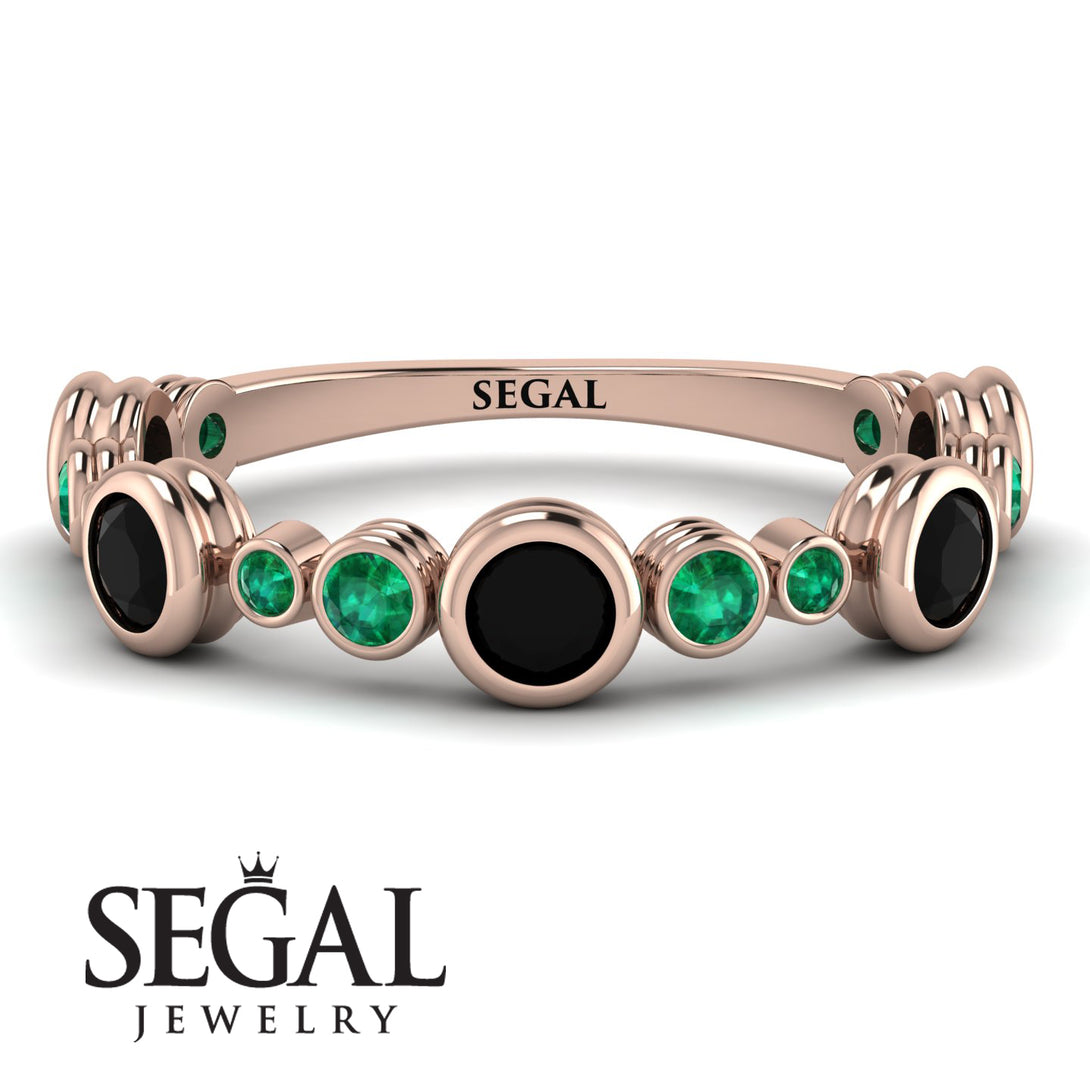 Bezel Black Diamond Eternity Band - Valeria No. 23