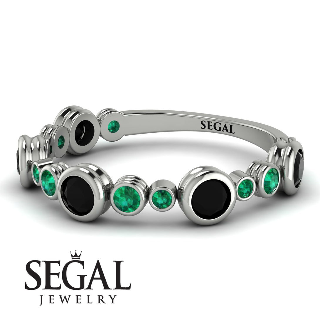 Bezel Black Diamond Eternity Band - Valeria No. 24