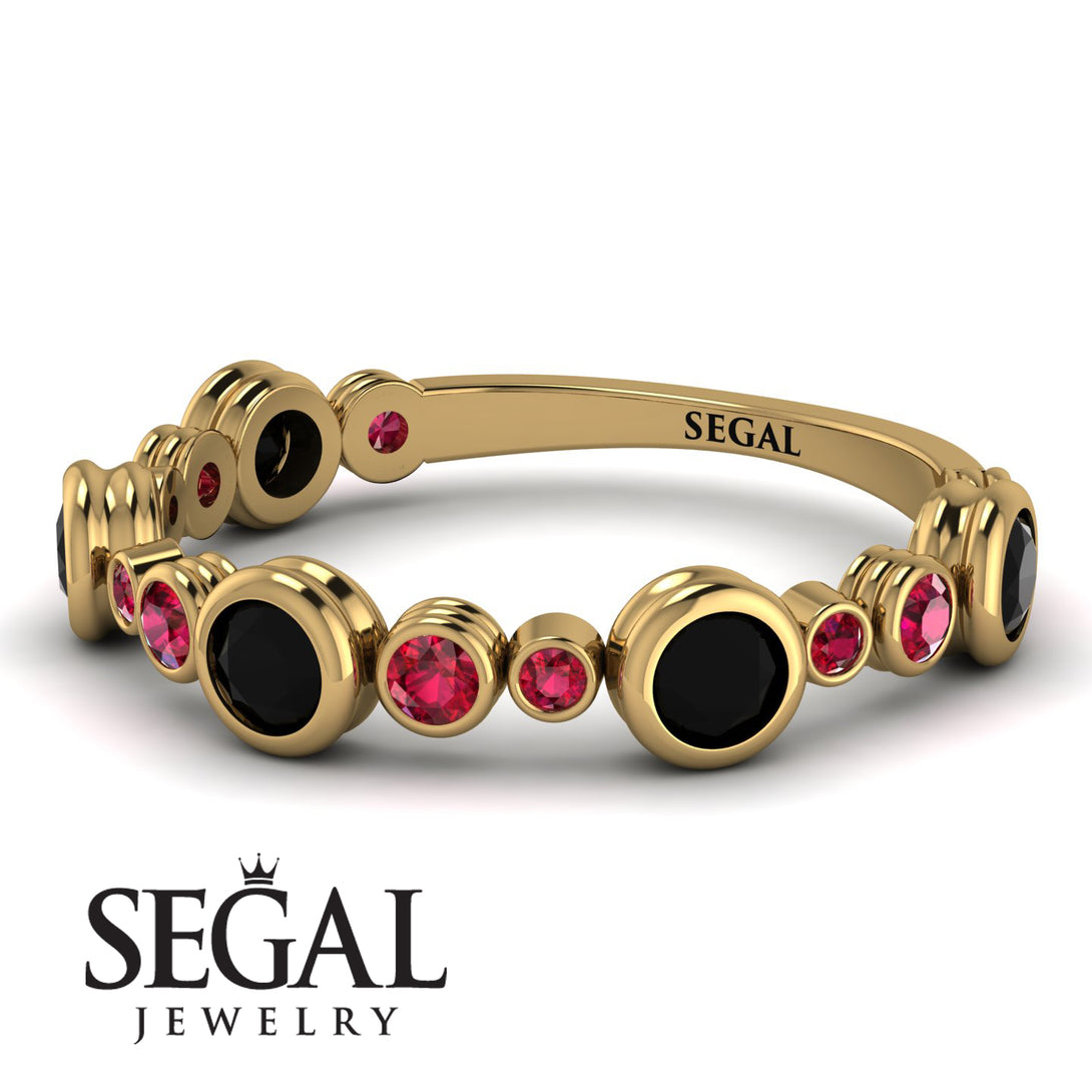 Bezel Black Diamond Eternity Band - Valeria No. 52