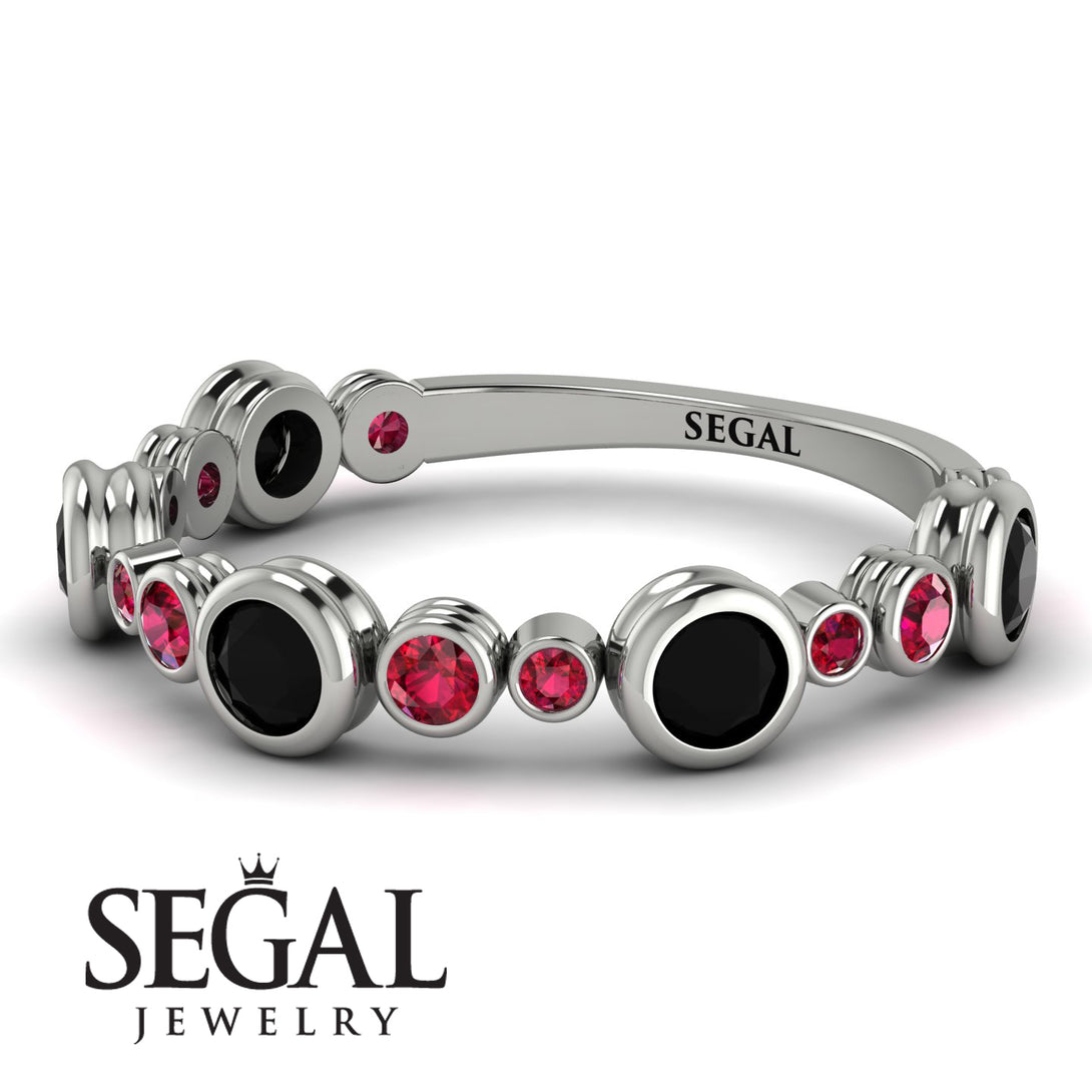Bezel Black Diamond Eternity Band - Valeria No. 54