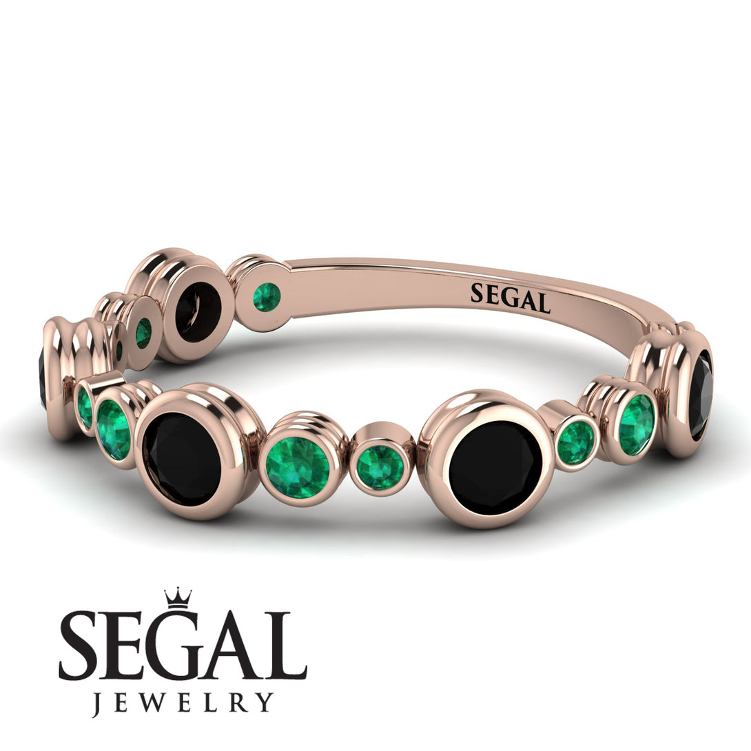 Bezel Black Diamond Eternity Band - Valeria No. 23