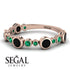 Bezel Black Diamond Eternity Band - Valeria No. 23