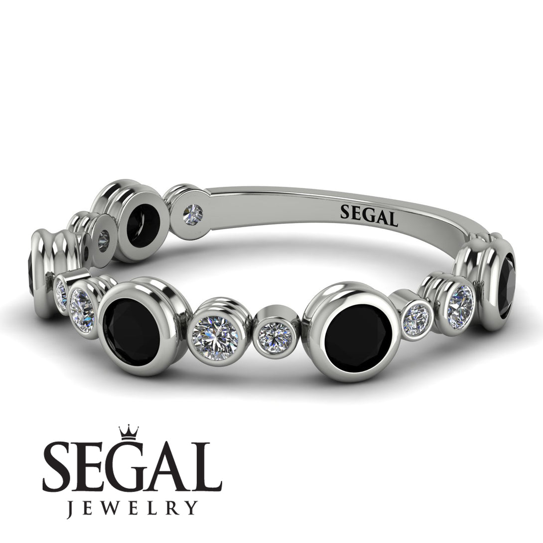 Bezel Black Diamond Eternity Band - Valeria No. 9