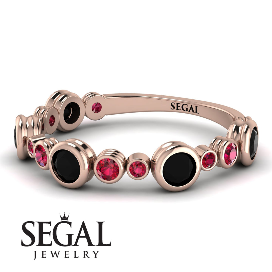 Bezel Black Diamond Eternity Band - Valeria No. 53