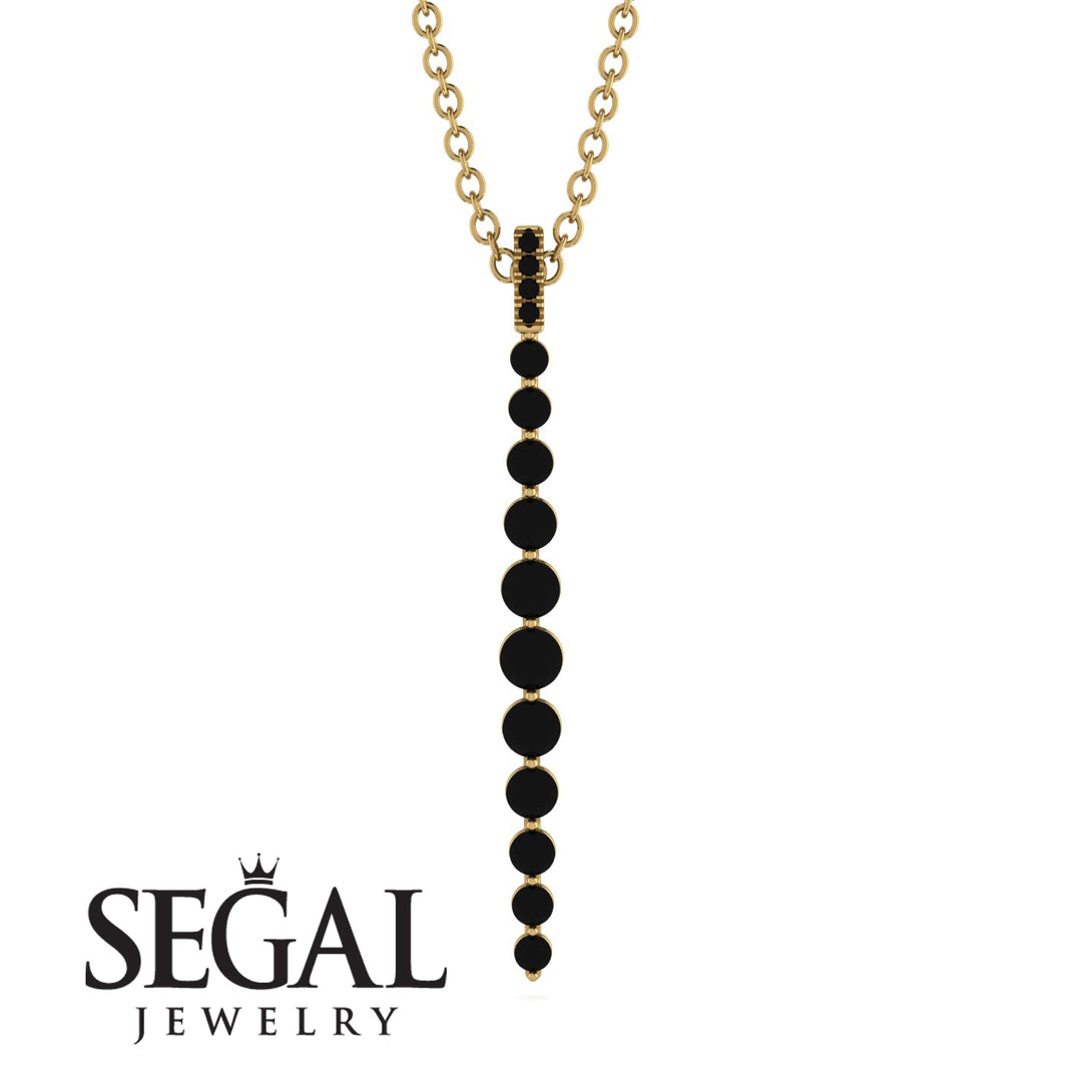 Tie Necklace Row Black Diamond - Paris No. 7