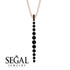 Tie Necklace Row Black Diamond - Paris No. 8