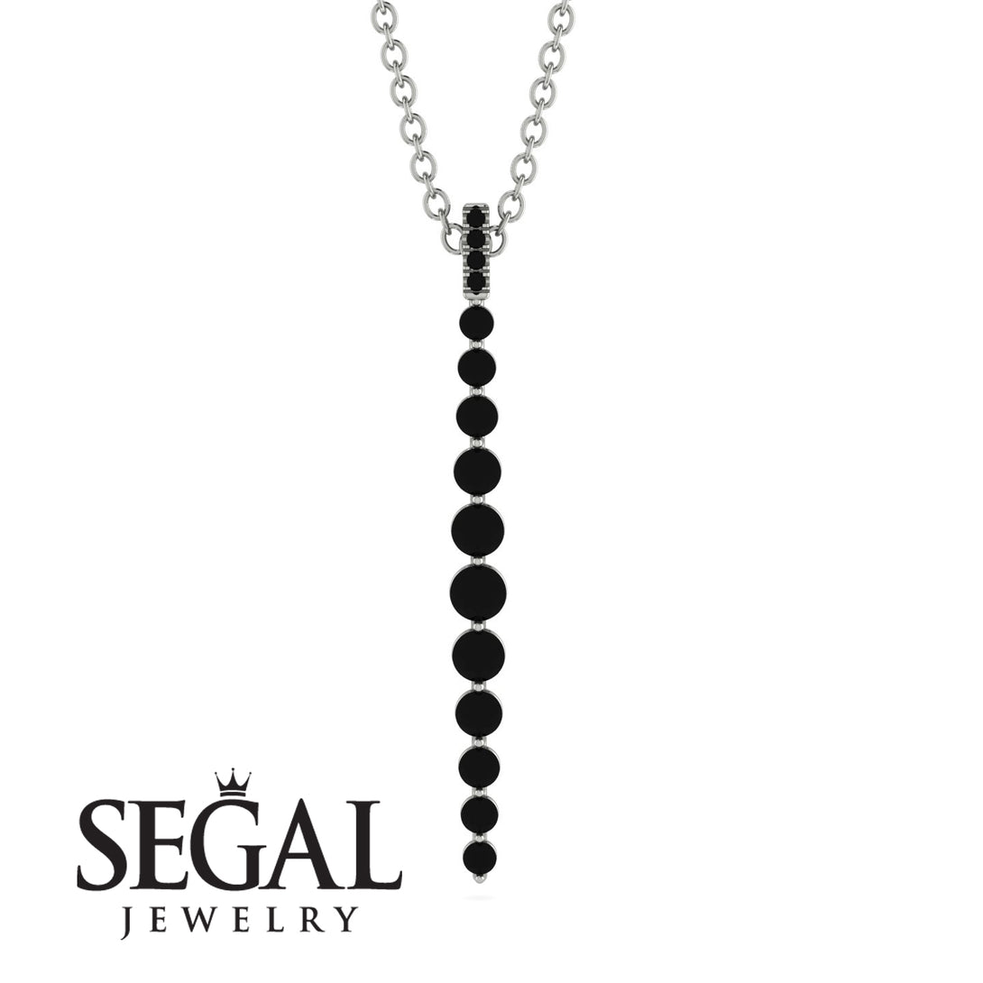 Tie Necklace Row Black Diamond - Paris No. 9
