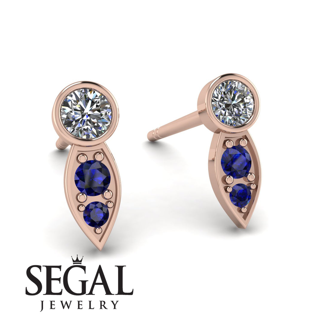 Bezel Diamond Earrings In Pear Shaped - Aniya No. 62