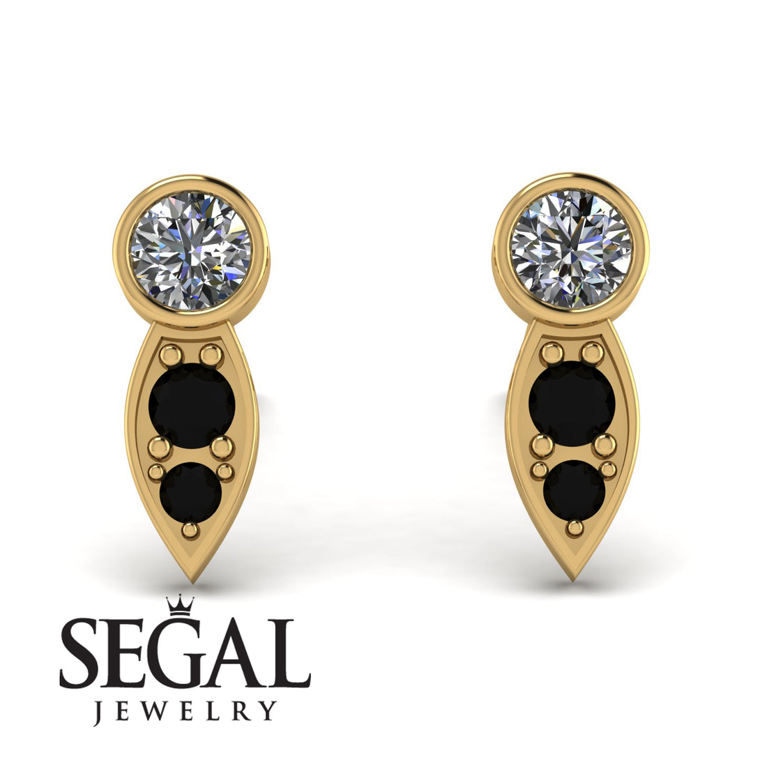 Bezel Diamond Earrings In Pear Shaped - Aniya No. 31