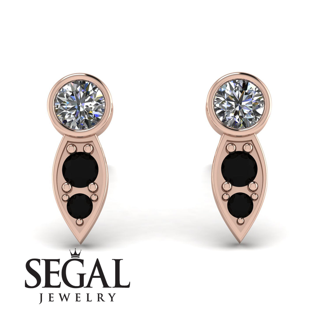 Bezel Diamond Earrings In Pear Shaped - Aniya No. 32
