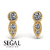 Bezel Diamond Earrings In Pear Shaped - Aniya No. 1