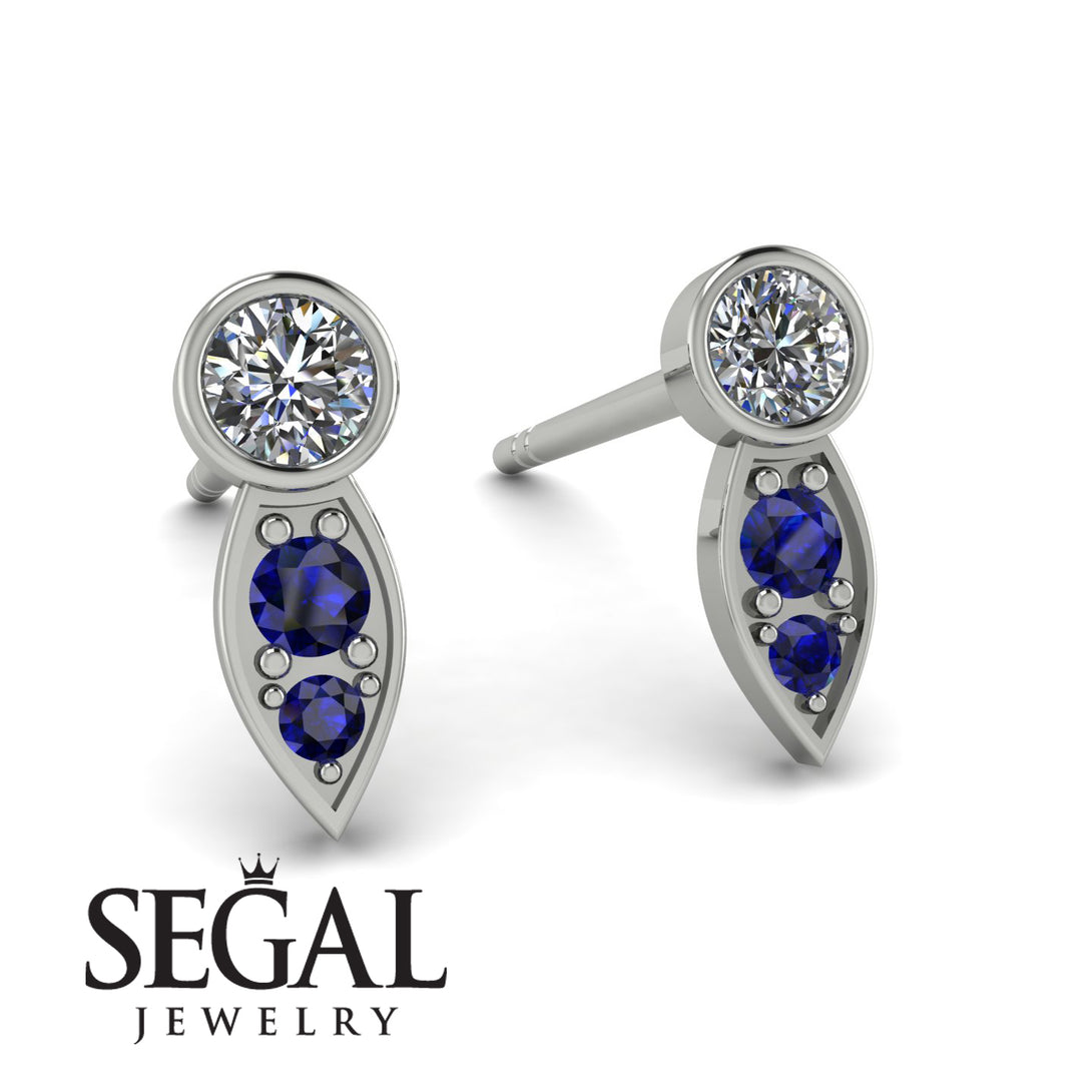Bezel Diamond Earrings In Pear Shaped - Aniya No. 63