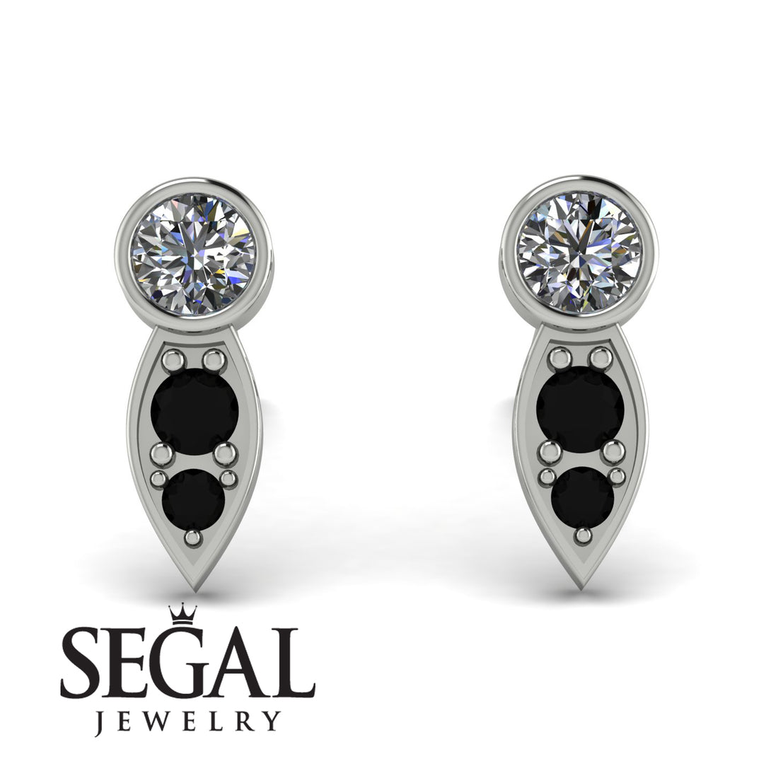 Bezel Diamond Earrings In Pear Shaped - Aniya No. 33