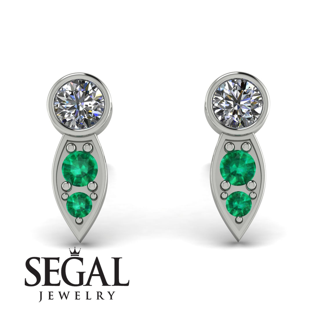 Bezel Diamond Earrings In Pear Shaped - Aniya No. 18