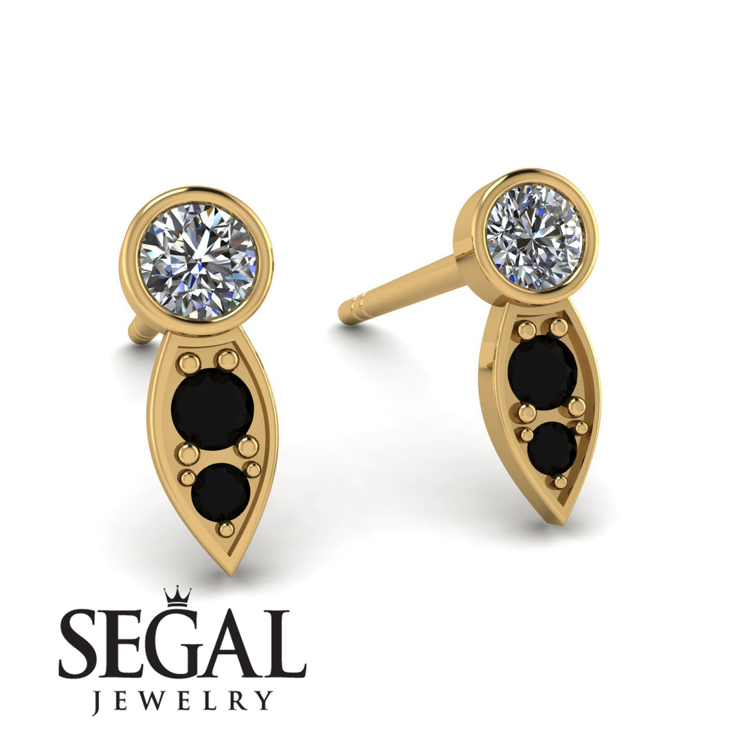 Bezel Diamond Earrings In Pear Shaped - Aniya No. 31