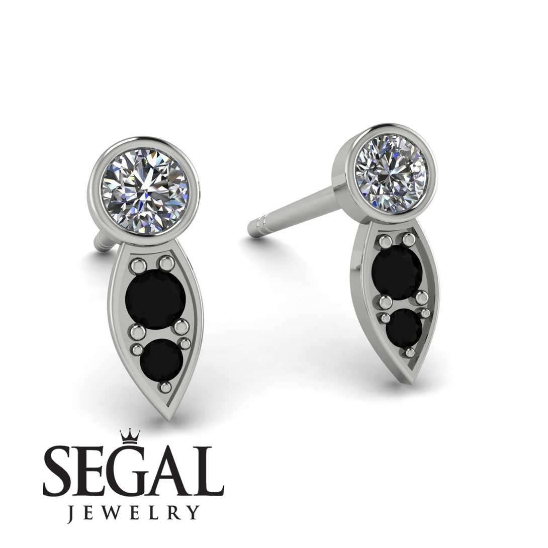 Bezel Diamond Earrings In Pear Shaped - Aniya No. 33
