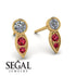 Bezel Diamond Earrings In Pear Shaped - Aniya No. 46