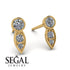 Bezel Diamond Earrings In Pear Shaped - Aniya No. 1 image 2