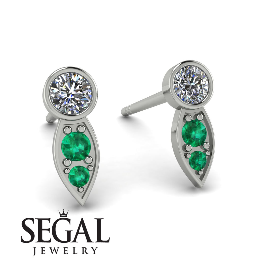 Bezel Diamond Earrings In Pear Shaped - Aniya No. 18