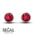 Bezel Stud Ruby Earrings - Royal No. 12
