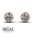 Bezel Stud Diamond Earrings - Royal No. 2
