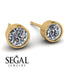 Bezel Stud Diamond Earrings - Royal No. 1