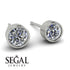Bezel Stud Diamond Earrings - Royal No. 3