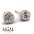 Bezel Stud Diamond Earrings - Royal No. 2