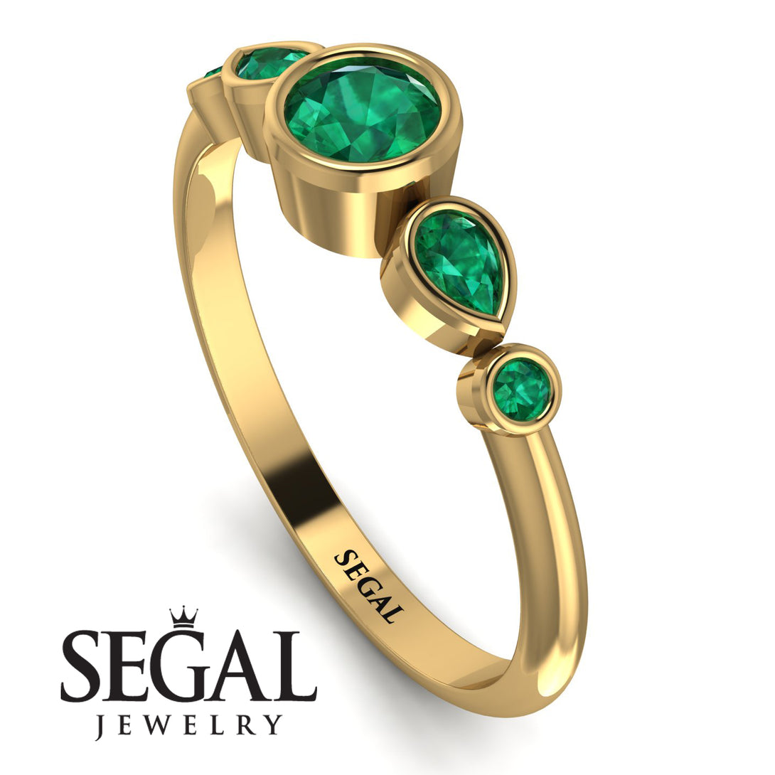 Bezel Symmetrical Emerald Ring - Ivy No. 19