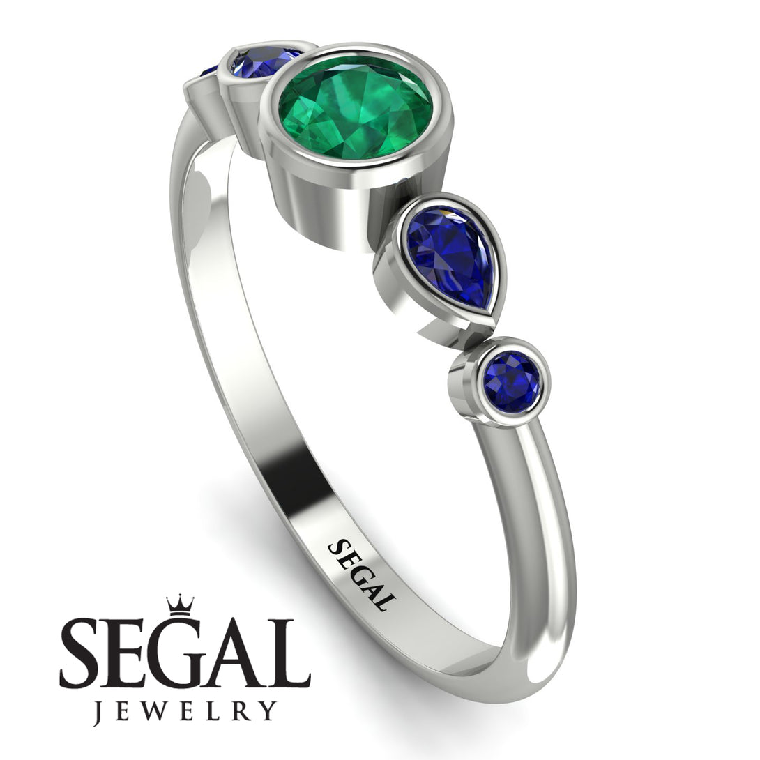 Bezel Symmetrical Emerald Ring - Ivy No. 66