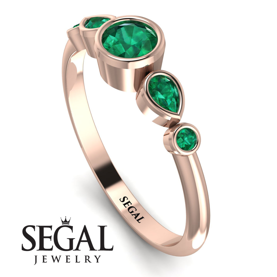 Bezel Symmetrical Emerald Ring - Ivy No. 20