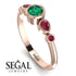 Bezel Symmetrical Emerald Ring - Ivy No. 50